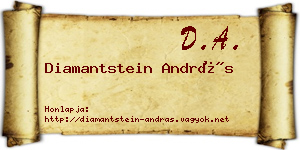 Diamantstein András névjegykártya